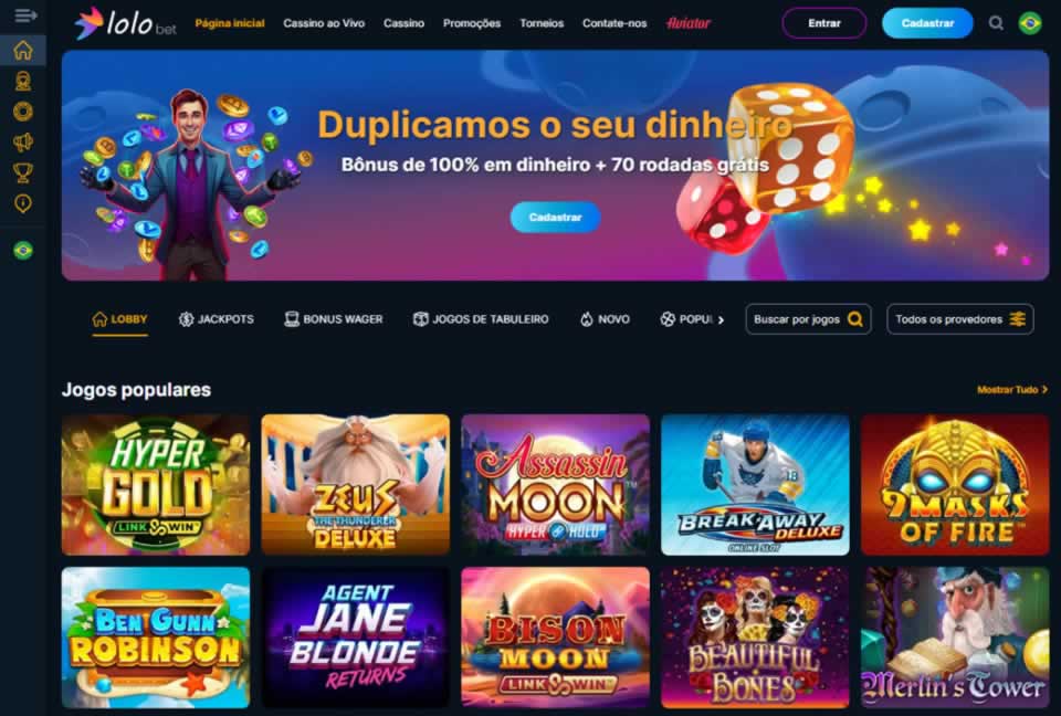 A oferta de boas-vindas do cassino é muito vantajosa e rara no atual mercado de jogos de cassino online, oferecendo um bônus surreal de 150% além do seu primeiro depósito no valor de até R$ 133 ou mais, ou tão baixo quanto R$ 20. Num exemplo simples, um novo jogador deposita R$ 200, e utilizando esse bônus, o jogador terá um total de R$ 200 em sua conta.